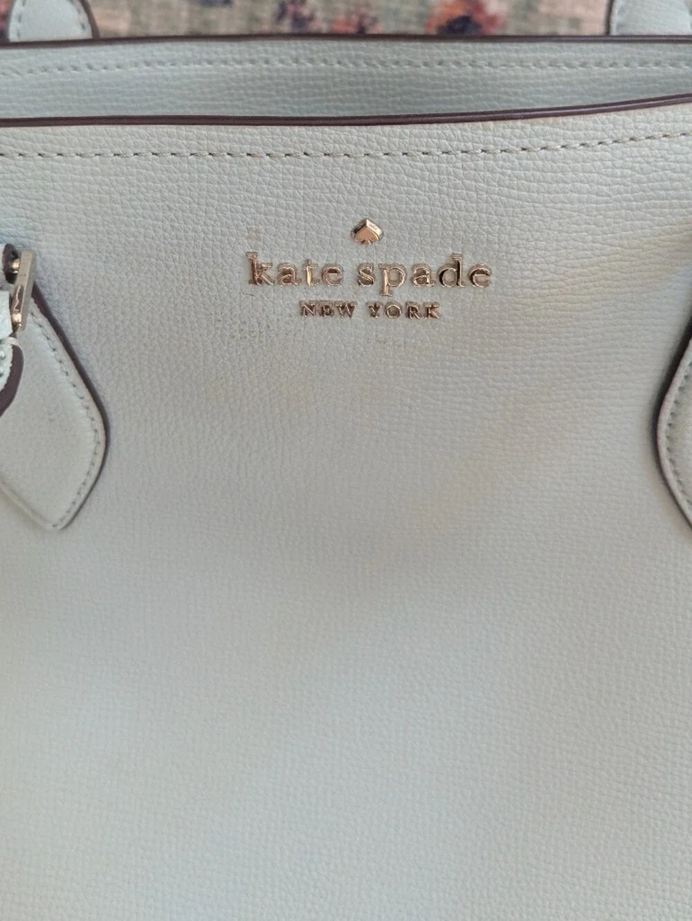 Kate Spade Light Blue Leather Dome Satchel
